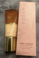 Image of WANDER BEAUTY Nude Illusion Liquid Foundation, FAIR LIGHT, 1 Fl Oz / 30mL NIB