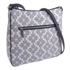 Image of Kate Spade Spade Flower Crossbody Shoulder Bag Navy Multi Coated Canvas 