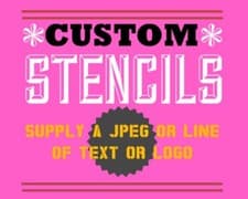 Image of custom Design or logo stencil A4 - personalised