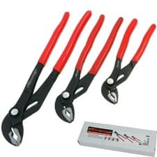 Image of Neilsen 3pc Plumbers Waterpump Pipe Wrench Pliers Grips Pump 175mm - 300mm