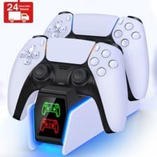 Image of PS5 RGB Controller Charging Station For PlayStation 5 Dual Fast Charger Gamepad