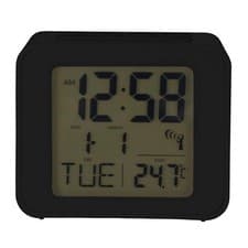 Image of Acctim Cole Digital Alarm Clock Radio Controlled Date Temperature Display Black