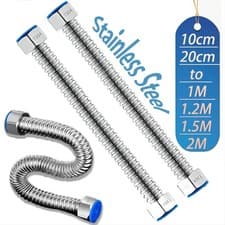 Image of Shower Hose 0.1m - 2.5m Stainless Steel Flexible Chrome Shower Bathroom Pipe