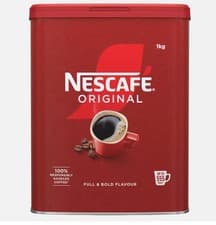 Image of Nescafe Original Granule Instant Coffee 1kg Tin Rich Bold Flavour Brew