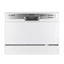 Image of electriQ Mini Table Top Dishwasher 6 Place Settings Quick Wash Eco - White