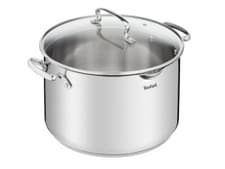 Image of TEFAL DUETTO+ 10 L / 28 CM STOCKPOT WITH GLASS LID POT STAINLESS STEEL COOKWARE