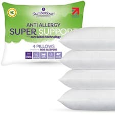 Image of Pillows 4 Pack Firm Super Support Side Sleeper Anti Allergy by Slumberdown