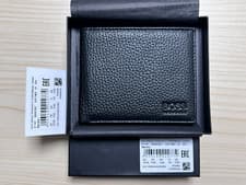 Image of Hugo Boss Bardio Credit Card Holder Black Color Wallet Mens Gift Box Bifold