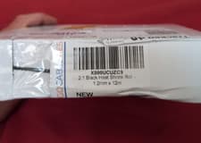 Image of Black Heat Shrink Roll, 1.2mm x 12m, 2:1 Ratio, Cable (BOX DAMAGED)