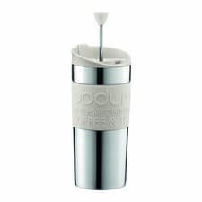 Image of BODUM Bodum TRAVEL PRESS SET with a mug lid coffee maker 350ml off-wh