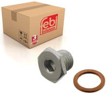 Image of Oil Drain Plug Inc Sealing Ring Fits Land Rover BMW 1 Series E81 E82 Febi 48887