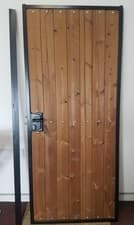 Image of Pedestrian gate Side Gate, Wood gate, Security Gate, Backyard Gate,