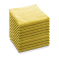 Image of E-Cloth General Purpose Microfibre Cleaning Cloths Yellow Reusable 10 Pack