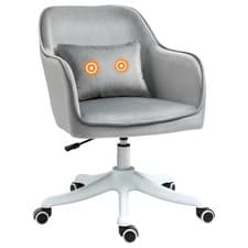 Image of Vinsetto Office Chair with Electric Vibration Massage Lumbar Pillow, Grey