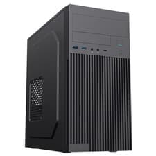 Image of Cit Mentor Micro-Atx Office Pc Case With Usb Type C And 80Mm Rear Black Fan Incl