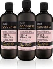 Image of Baylis & Harding Goodness Rose and Geranium, 500 Ml Body Wash, Pack of 3