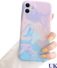 Image of Seafirst Thin Anti-Fall Soft Liquid Silicone Marble Pattern Case For iPhone 11