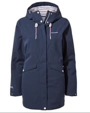 Image of Craghoppers Women's Salia Long Waterproof Navy Jacket RRP £120 LAST SIZE 8