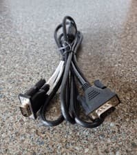 Image of HP VGA 15 Pin Black Male to Male Cable - HP P/N. 924318-001 Length: 1.8m