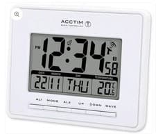 Image of ACCTIM INFINITY RADIO CONTROLLED DIGITAL DESK/WALL ALARM CLOCK WHITE 71952