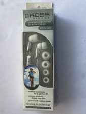 Image of Koss Mirage earphones Headphones with 1.2m Cable. White/silver New