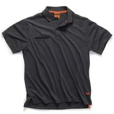 Image of Scruffs Worker Black Polo Shirt Short Sleeve T Shirt Scruffs T54661 SIZE SMALL
