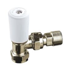 Image of Drayton 0705900B 15mm Angled TRV4 Replacement Lockshield + White Cap Chrome BNIP