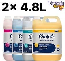 Image of 2x Comfort Professional Fabric Softener 4.8L (154 Washes) Long-Lasting Freshness