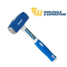 Image of BlueSpot Club Lump Hammer 1.8kg Hardened Steel Fibreglass Grip Handle 4lb