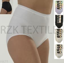 Image of 6 Pack Ladies Briefs Maxi, 100% Cotton Full Comfort Fit Underwear, Size 10-24