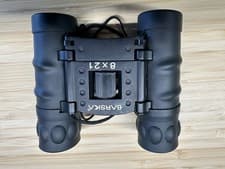 Image of Barska 8x21 Black Lightweight Binoculars With Case BRAND NEW