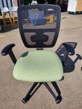 Image of Task Ergonomic Office Chair Synchro Tilt Adjustable Arms Lumbar Support - Green