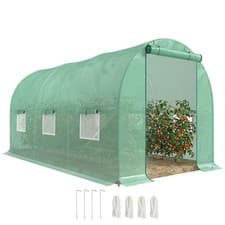 Image of Outsunny Polytunnel Walk In Green House w/ PE Cover, 4.5 x 2 x 2m