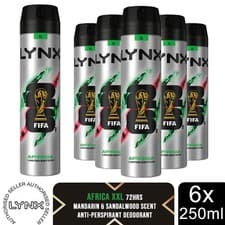 Image of Lynx XXL 72-Hour Sweat Protection Anti-Perspirant Deodorant 6x250ml
