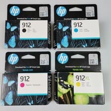 Image of HP 912 Original Ink Cartridge Black/Cyan/Magenta/XL Yellow (3YP34AE) 4 PACK