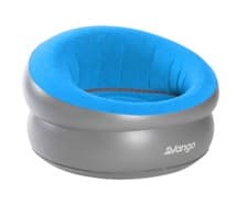 Image of Vango Inflatable Flocked Donut Chair BLOW UP Red Blue Grey Camping Garden PARTY