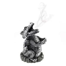 Image of Incense cone burner wolf toadstool fairy house dragon Lisa Parker 2 x FREE CONES