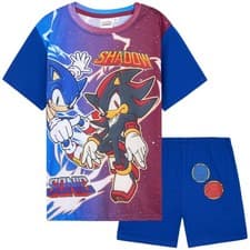 Image of Sonic The Hedgehog Boys Short Pyjama Set PJ Crew T-Shirt Loungwear Nightwear