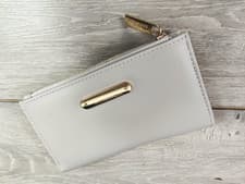 Image of NEW Accessorize Grey Gold Wallet Weave Purse NEW