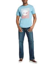 Image of Timberland Men's Contrast Tree Graphic Logo T-Shirt Adriatic BLUE S/S NWT