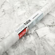 Image of D-C FIX WHITE GREY MARBLE STICKY BACK PLASTIC SELF ADHESIVE VINYL FILM 67.5cm