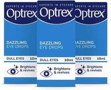 Image of Optrex Dazzling Eye Drops for Dull Eyes 10ml x 3 - Brightens and Revives Eyes