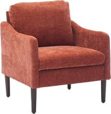 Image of Red Modern Accent Chair with Legs Dining Kitchen Living Room Bedroom Office