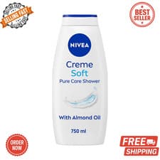 Image of NIVEA Care Shower Creme Soft (750ml) Caring Shower Body Cream Enriched with Alm