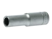 Image of Teng 12mm 1/2in Drive Deep Socket Bi Hexagon 12-Point Satin Finish TENM120612