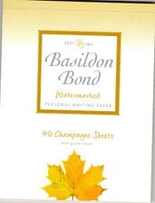 Image of Basildon Bond  Writing Pad Champagne colour Small  Size 2  (137mm x 178mm pad)