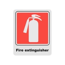 Image of Multipurpose Fire Safety Sign - FIRE EXTINGUISHER Durable 100x120mm