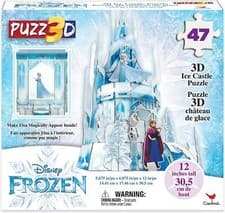 Image of Cardinal Games Disney Frozen 2 Elsa Anna 3D Ice Castle Puzzle Playset 47 Pieces