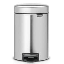 Image of Brabantia newIcon Pedal Bin 3 Litre Plastic Bucket White Green Grey Taupe Black