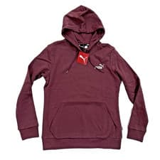 Image of New Puma Hoodie Hooded Sweatshirt Women S Pullover Top Dusty Plum Embroidered